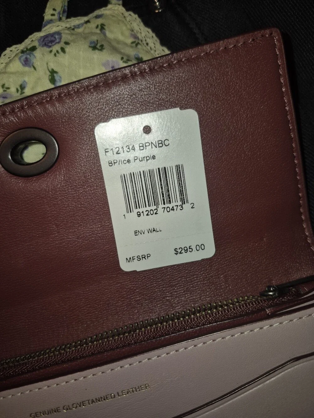 RARE Coach Ice Purple Travel Wallet